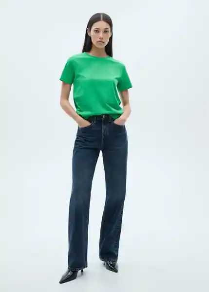 Camiseta Chalaca Verde Talla M Mujer Mango