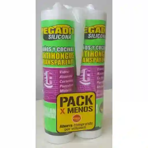 Pegadit Pack Silicona Byc Transparente