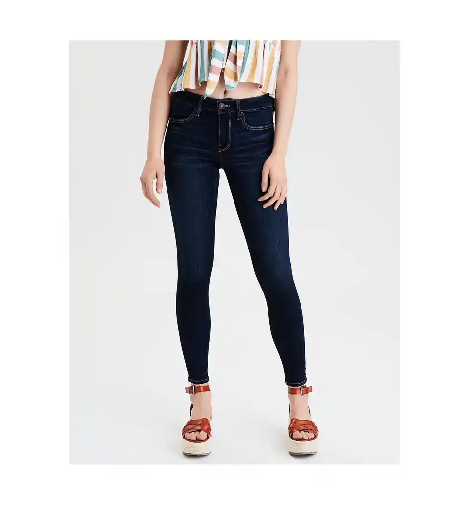 Jean Jegging Azul Talla 2 Short Mujer American Eagle