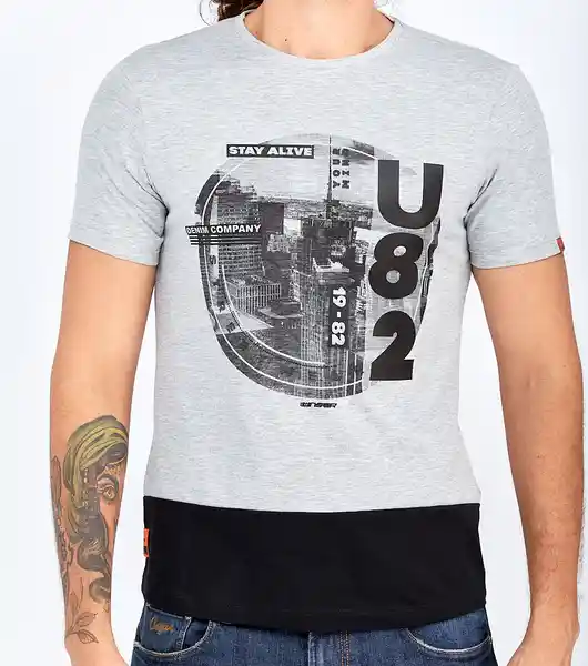 Unser Camiseta Gris Talla XL 823726