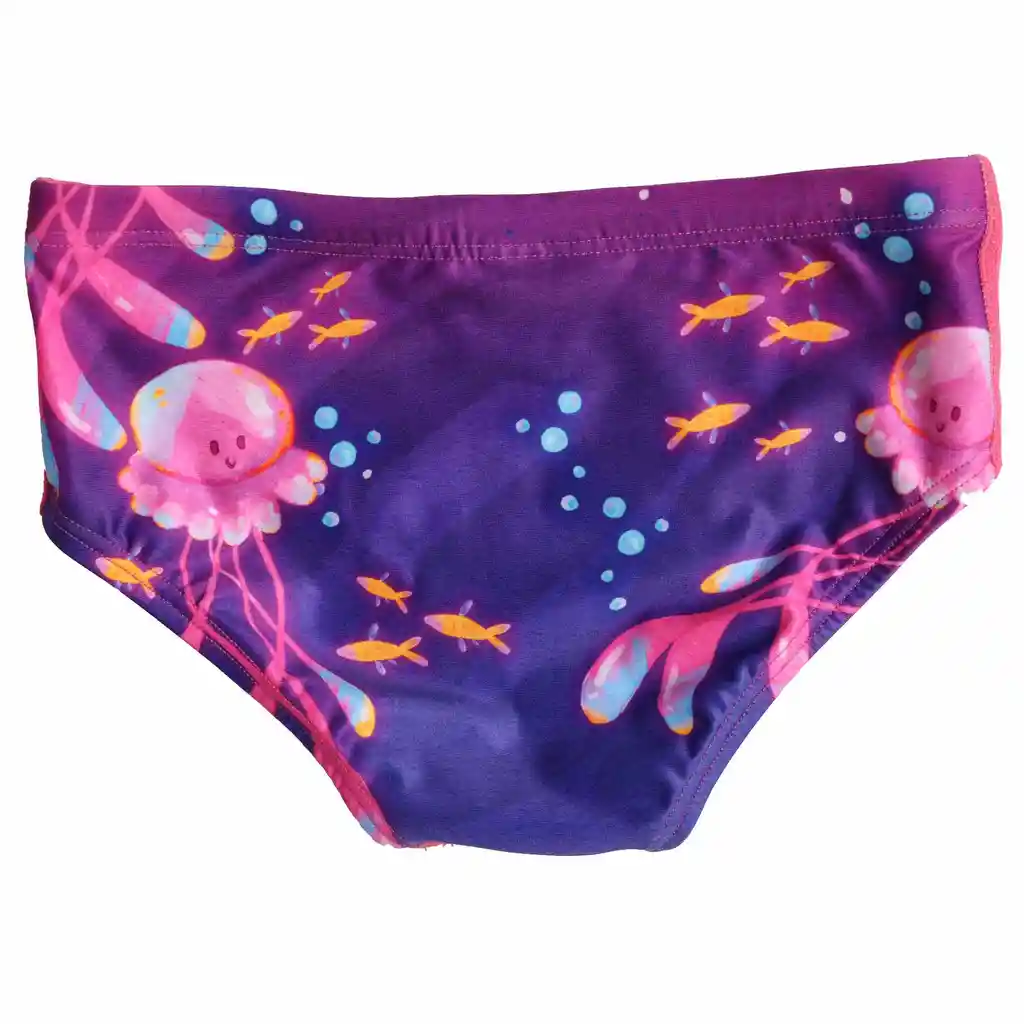 Pantaloneta de Baño Brief Seahorse Bebe Femenina Rosado-06