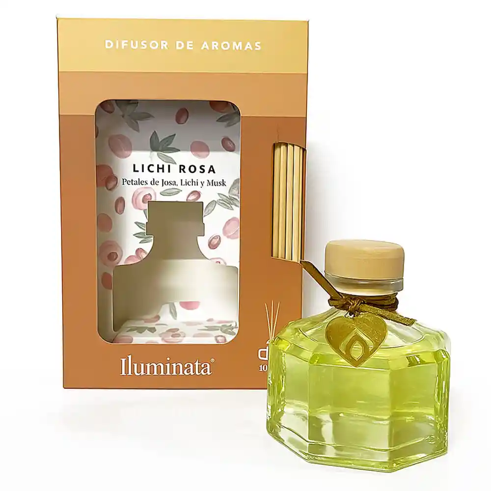 Difusor Mediano Lichi Rosas Iluminata