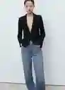 Blazer Americana Paloma Negro Talla 38 Mujer Mango