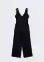 Enterizo Mono Jenny-L Negro Talla XS Mujer Mango