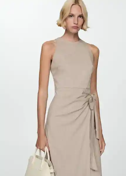 Vestido Lapi-h Beige Talla M Mujer Mango