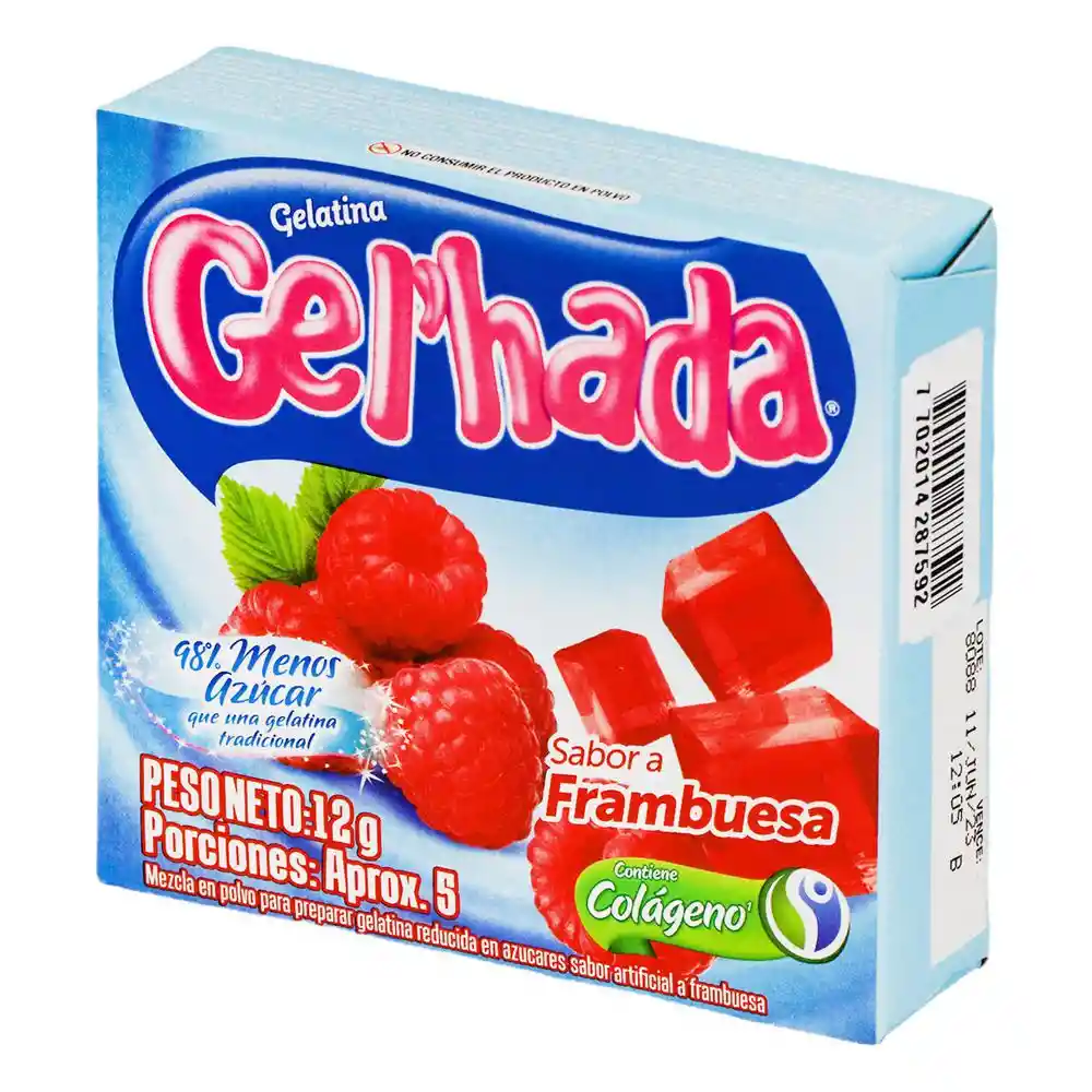 Gelhada Gelatina Menos Azúcar Frambuesa