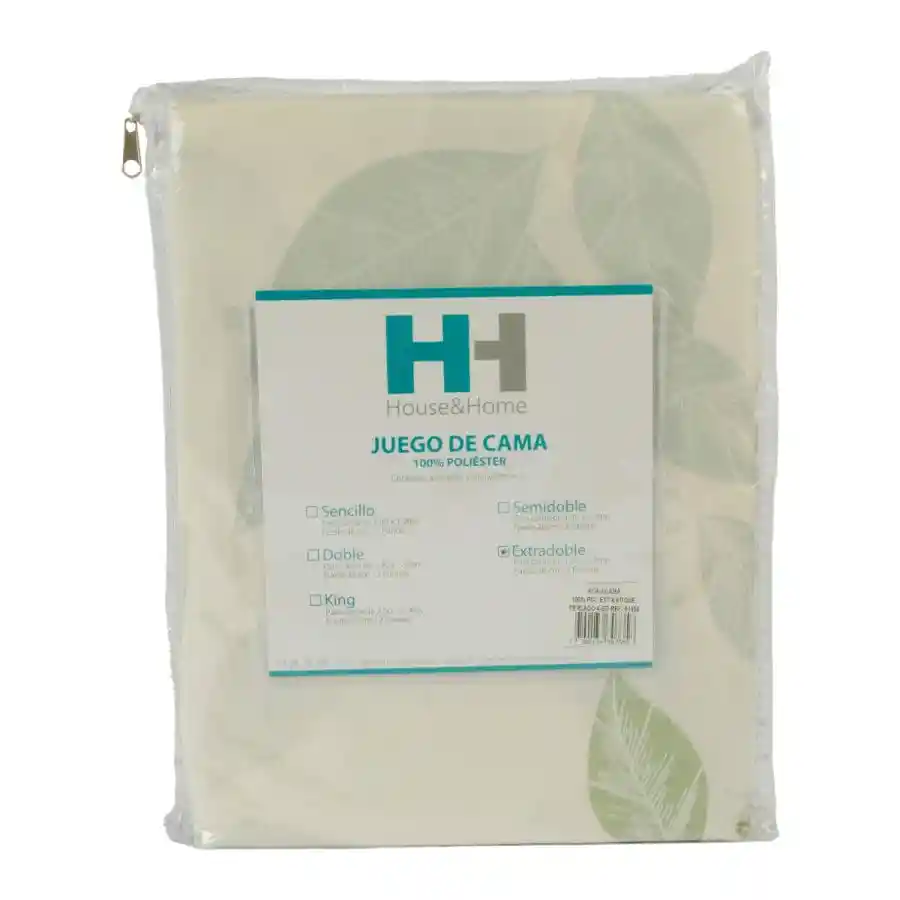 Juego de Cama H&h Antique Perl Ext Doble 100% Poliestireno