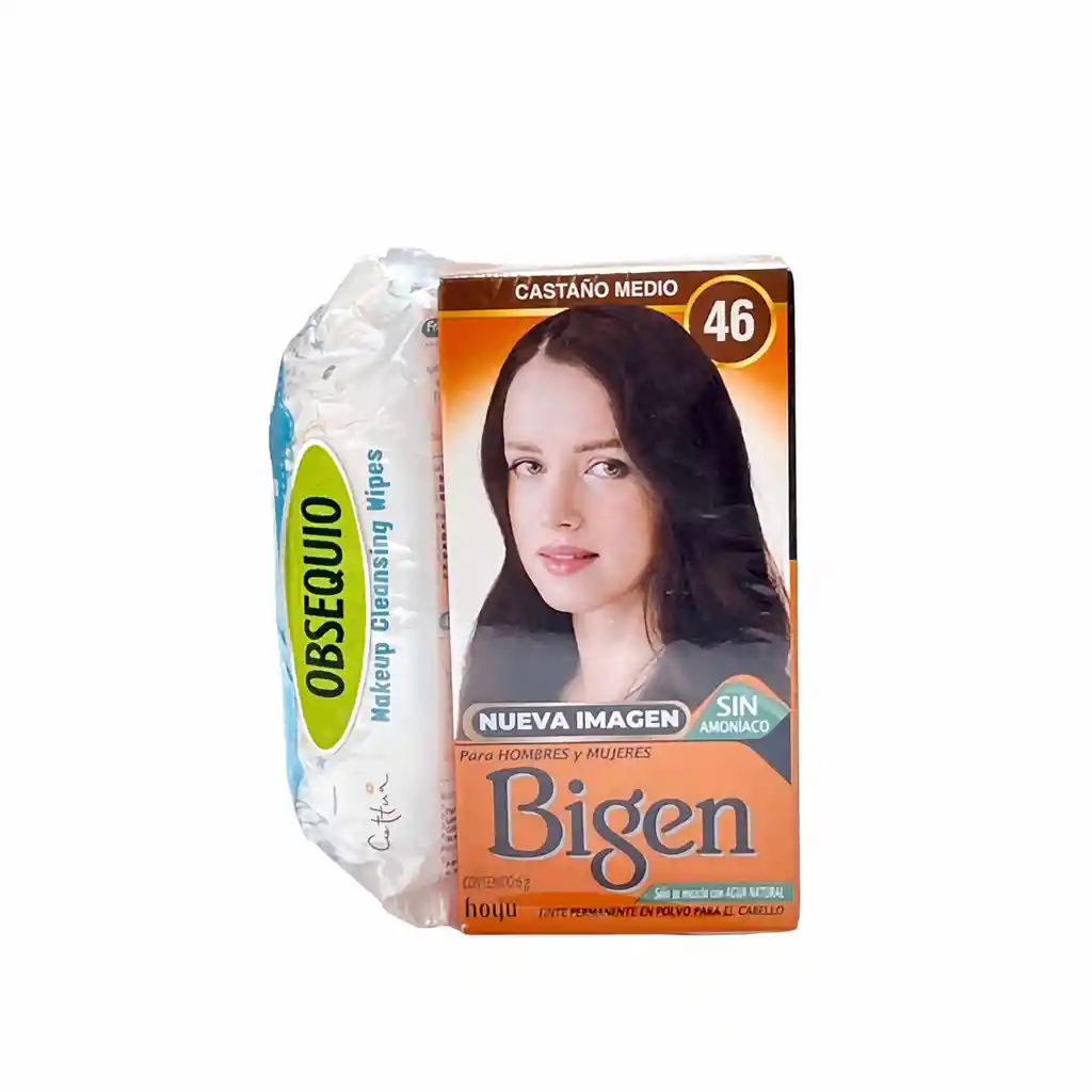 Bigen Pack Tinte Castaño Mediano 46 + Toalla