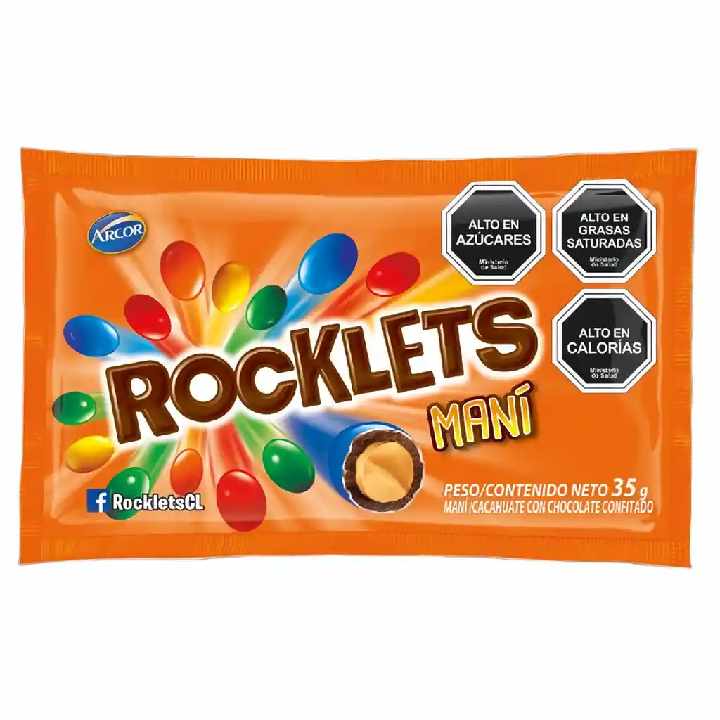 Rocklets Maní Cubierto de Cubierto de Chocolate