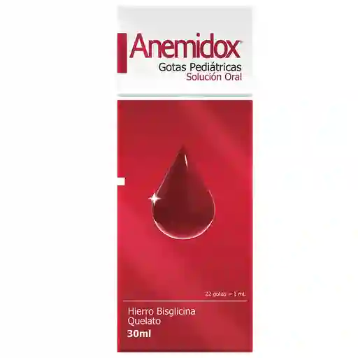 Anemidox tratamiento para la deficiencia de Hierro con ácido Fólico y Vitamina C Suspension Oral 30ml