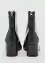 Botines Claro Negro Talla 37 Mujer Mango