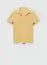 Polo Creto Amarillo Talla M Hombre Mango