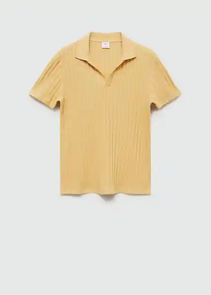 Polo Creto Amarillo Talla M Hombre Mango