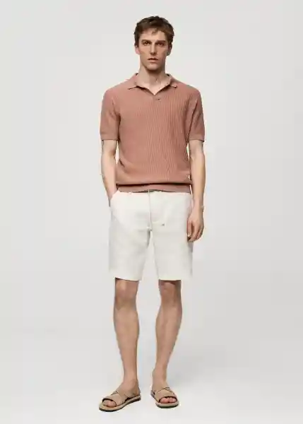 Bermuda Atrani Offwhite Talla 40 Hombre Mango