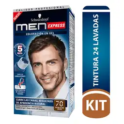 Men Express Tinte Permanente Tono 70 Castaño Oscuro Natural