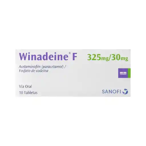 Winadeine F (325 mg/30 mg) 10 Tabletas