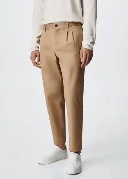 Pantalón Etna Camel Talla 42 Hombre Mango