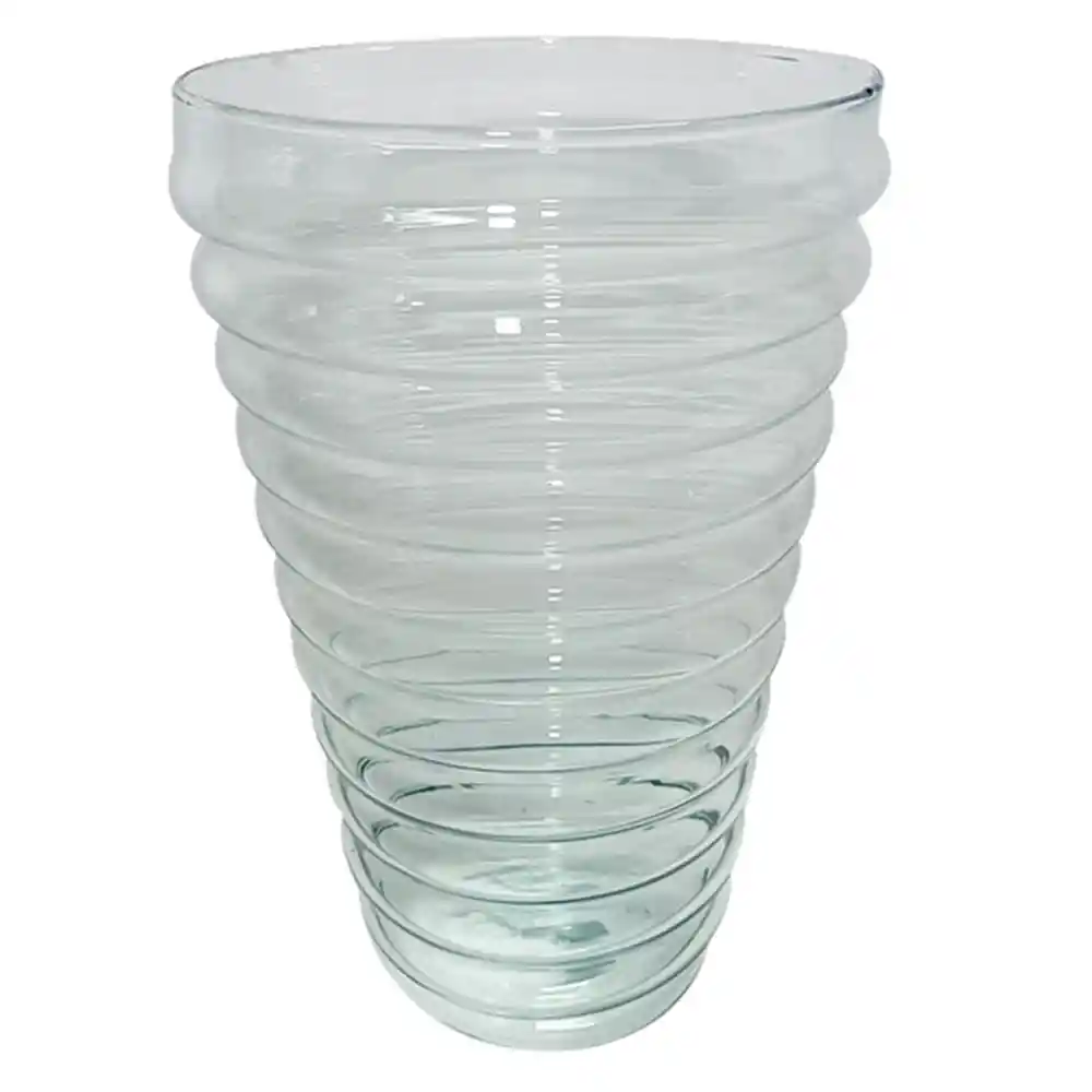 Marres Jarrón Estriado Transparente 23 X 33 Cm