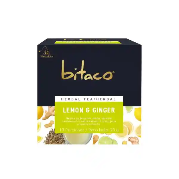 Bitaco Mezcla Herbal Infusión Jengibre Limón