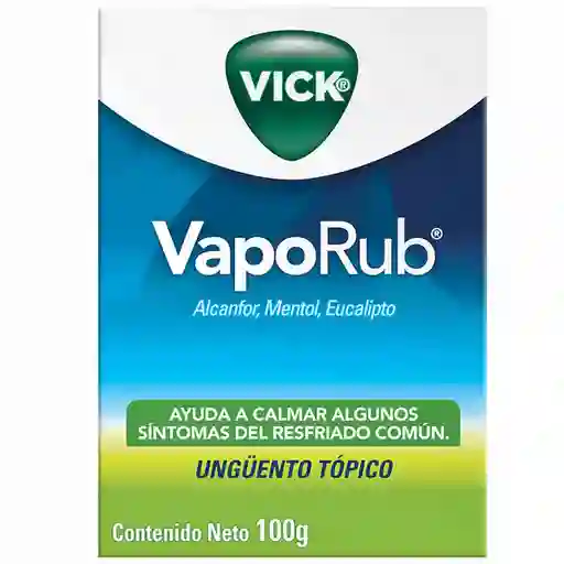 Vick VapoRub Ungüento Ayuda a calmar algunos síntomas del resfriado común con mentol eucalipto y alcanfor Tarro con 100g