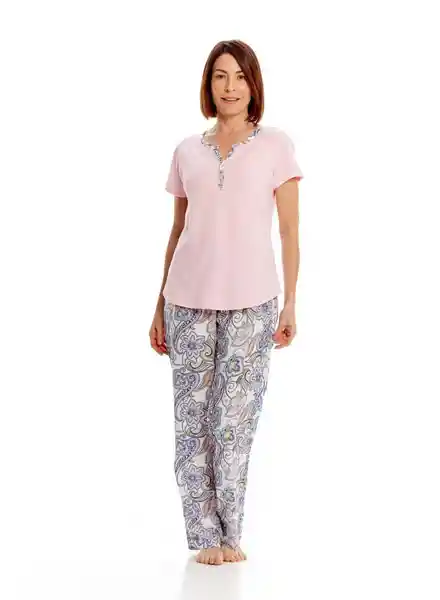 Pijama Camiseta en Punto Plon Lar Mujer Rosa XL Bronzini Woman