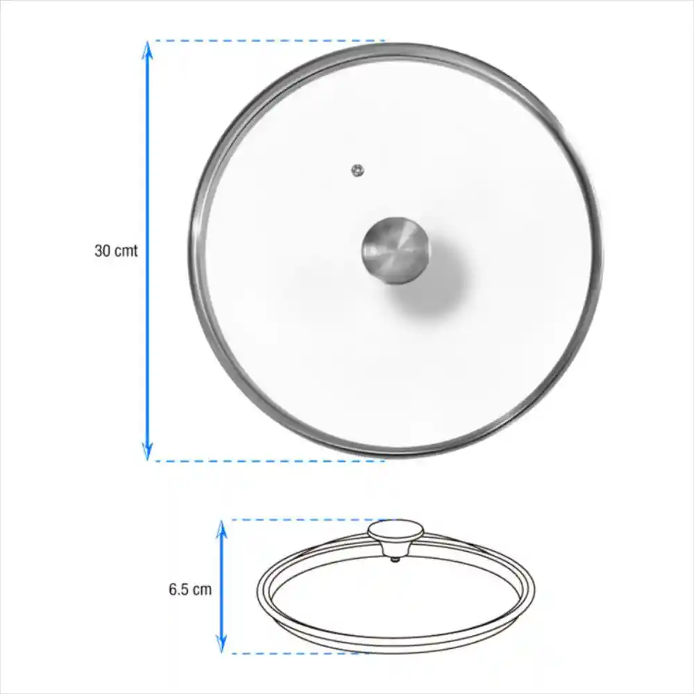 Tapa Vidrio Sarten 30 Cm Victoria 39073