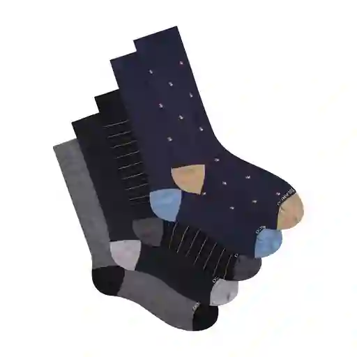 Medias Casuales Largo Masculino Brecia X5 Punto Blanco Talla 10-12