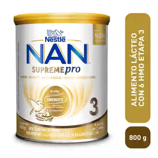 Alimento Lácteo Nan Supremepro Etapa 3 Con 6 HMO Lata X 800 g