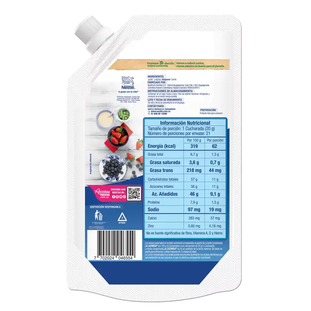 Leche condensada LA LECHERA x 420g