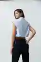 Camisa Mapi Mujer Azul Cetaceo Talla M Naf Naf