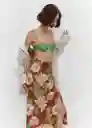 Falda Nuti Marrón Talla S Mujer Mango
