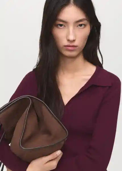 Saco Jersey Mariele Granate Talla S Mujer Mango