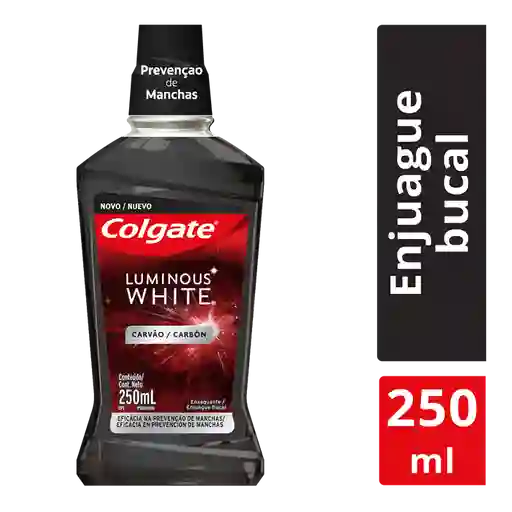 Colgate Enjuague Bucal Luminous White Charcoal