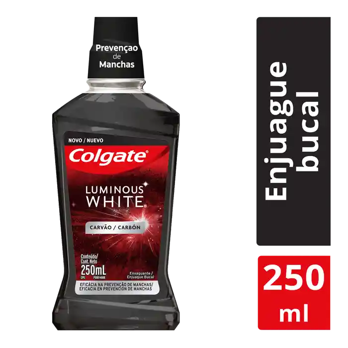 Colgate Enjuague Bucal Luminous White Charcoal
