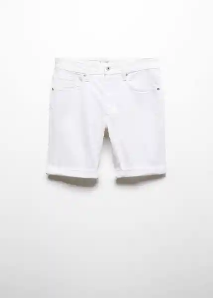 Bermuda Nepto Blanco Talla 42 Hombre Mango