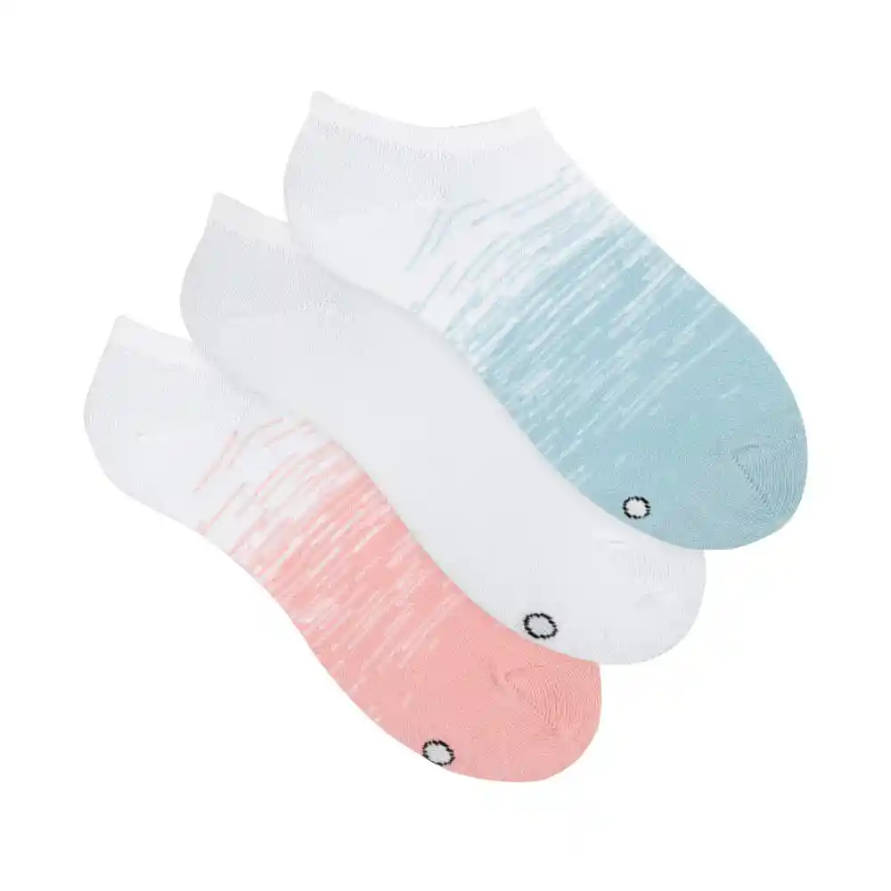 Medias Deportivas Tobilleras Femenino Multi End X3 Punto Blanco