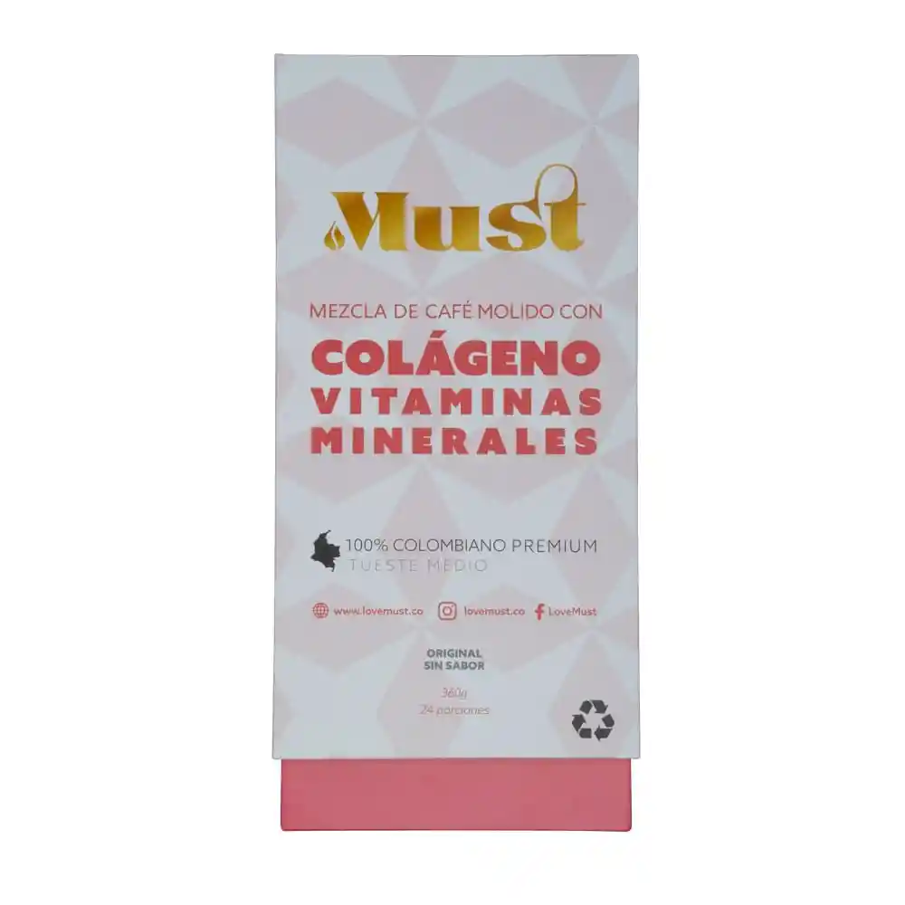 Cafe Must Colageno Vitaminas Minerales X 360