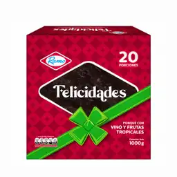 Ramo Felicidades Ponquevino Y Fruta Tropicales