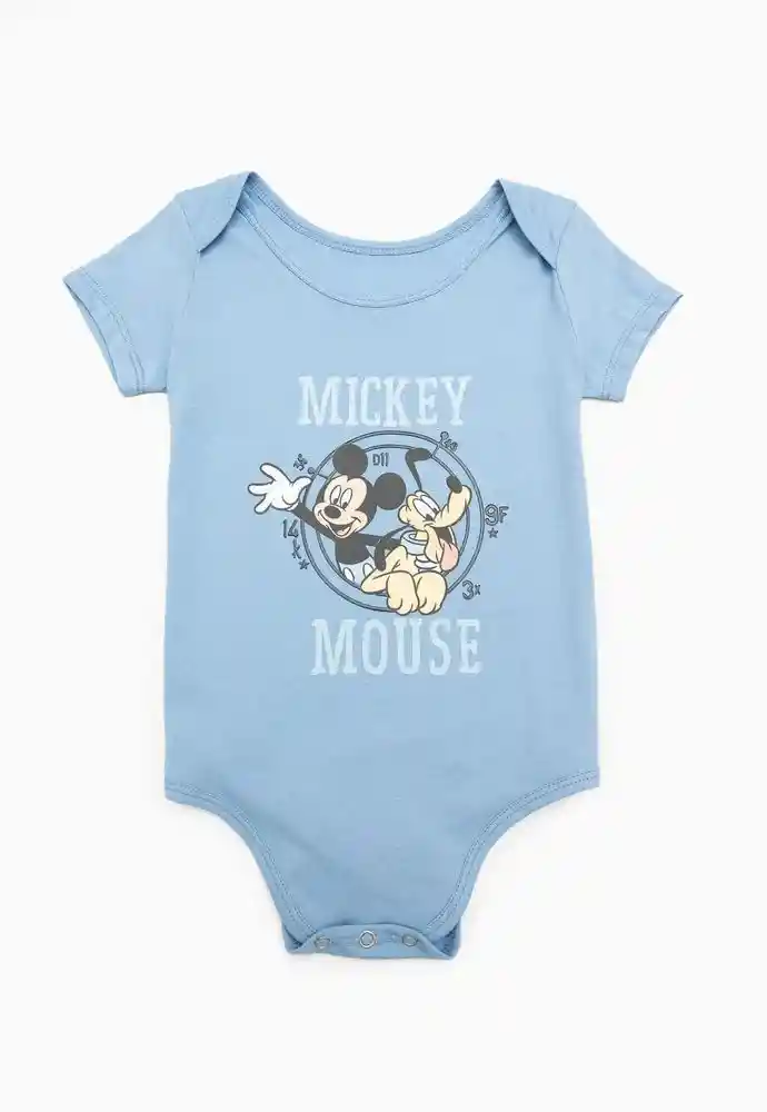 Body Manga Corta Niño 0/3 Meses-celeste