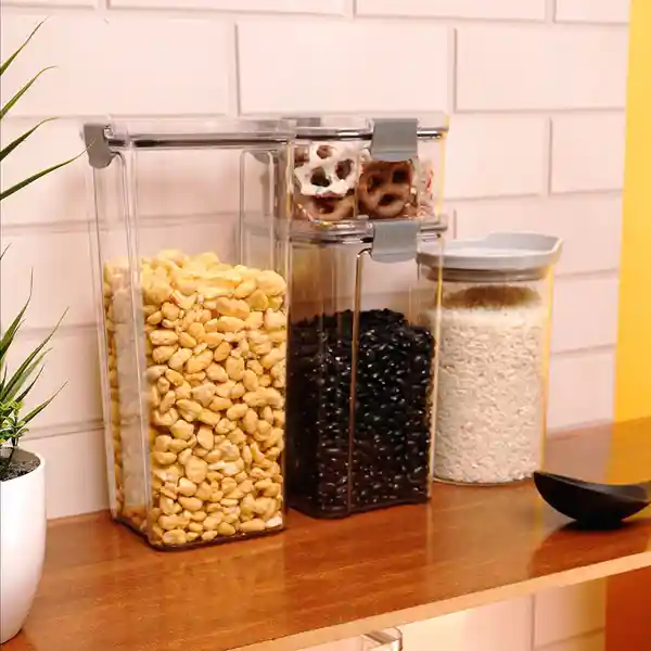 Contenedor de Alimentos Pet Cuadrada 1800 mL Miniso