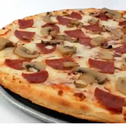 Pizza salami y champiñones grande