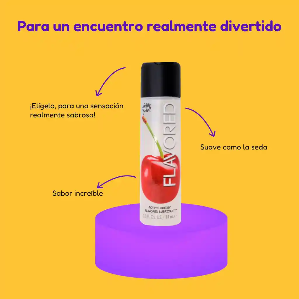 Lubricante Wet Cereza Dulce 3 Oz.