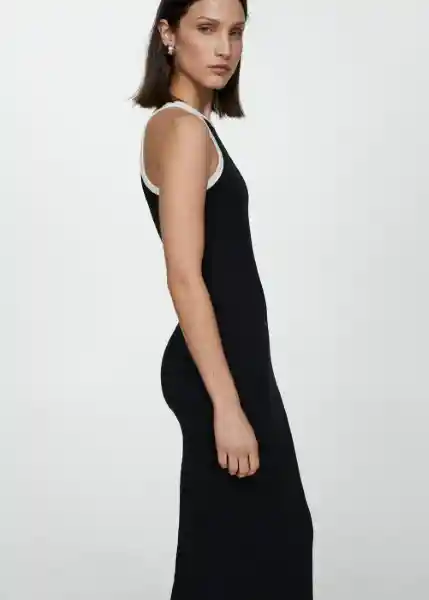 Vestido Tini Negro Talla S Mujer Mango