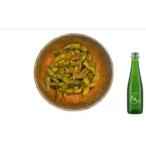 Combo Edamame Stir Fry + Manantial Con Gas 300ML