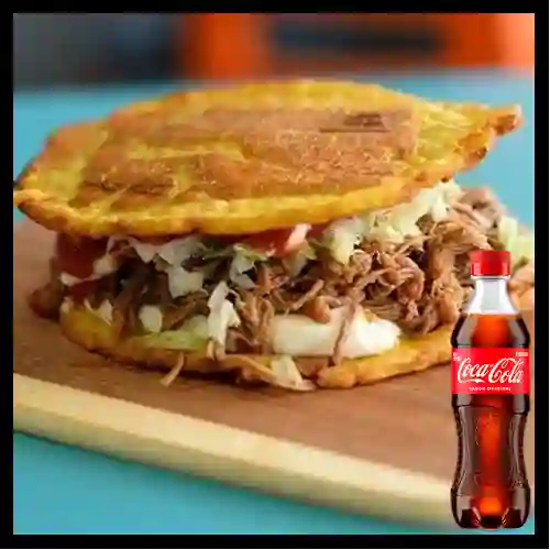Hamburguesa de Patacón Criolla +Cocacola Org 400ml