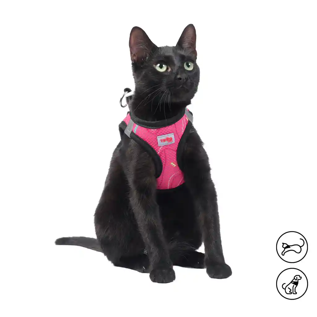 Arnés Pechera Para Perro-gato Toby Xs Rosado