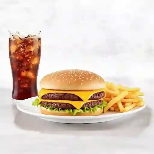 Combo Hamburguesa Doble Chedar