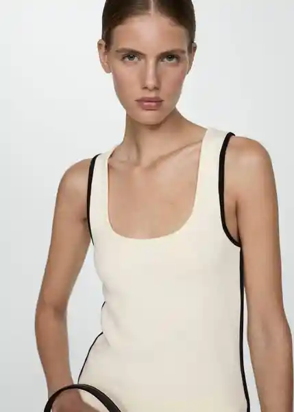 Top Como Crudo Talla L Mujer Mango