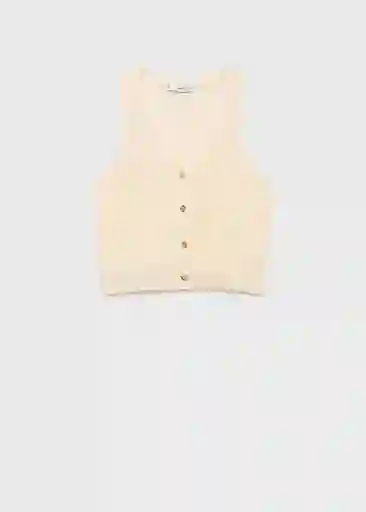 Chaleco Jazmin Crudo Talla S Mujer Mango