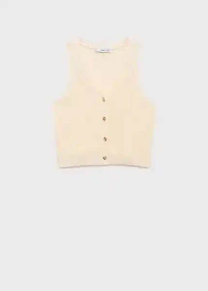 Chaleco Jazmin Crudo Talla S Mujer Mango